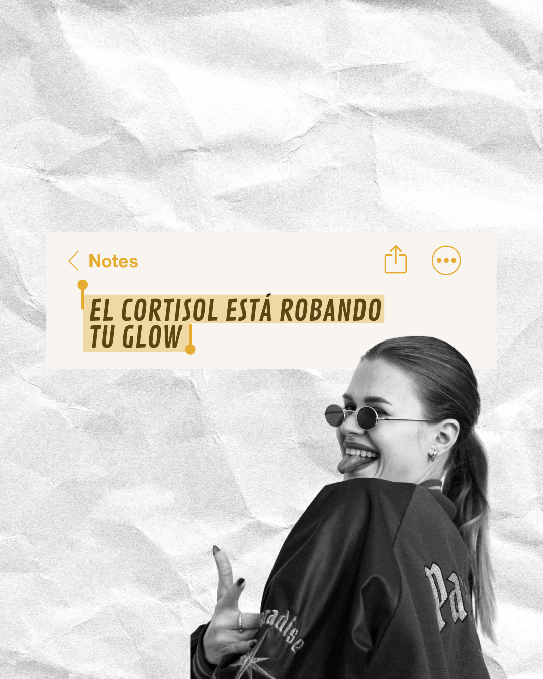 “El cortisol está matando tu glow… 😵‍💫✨
